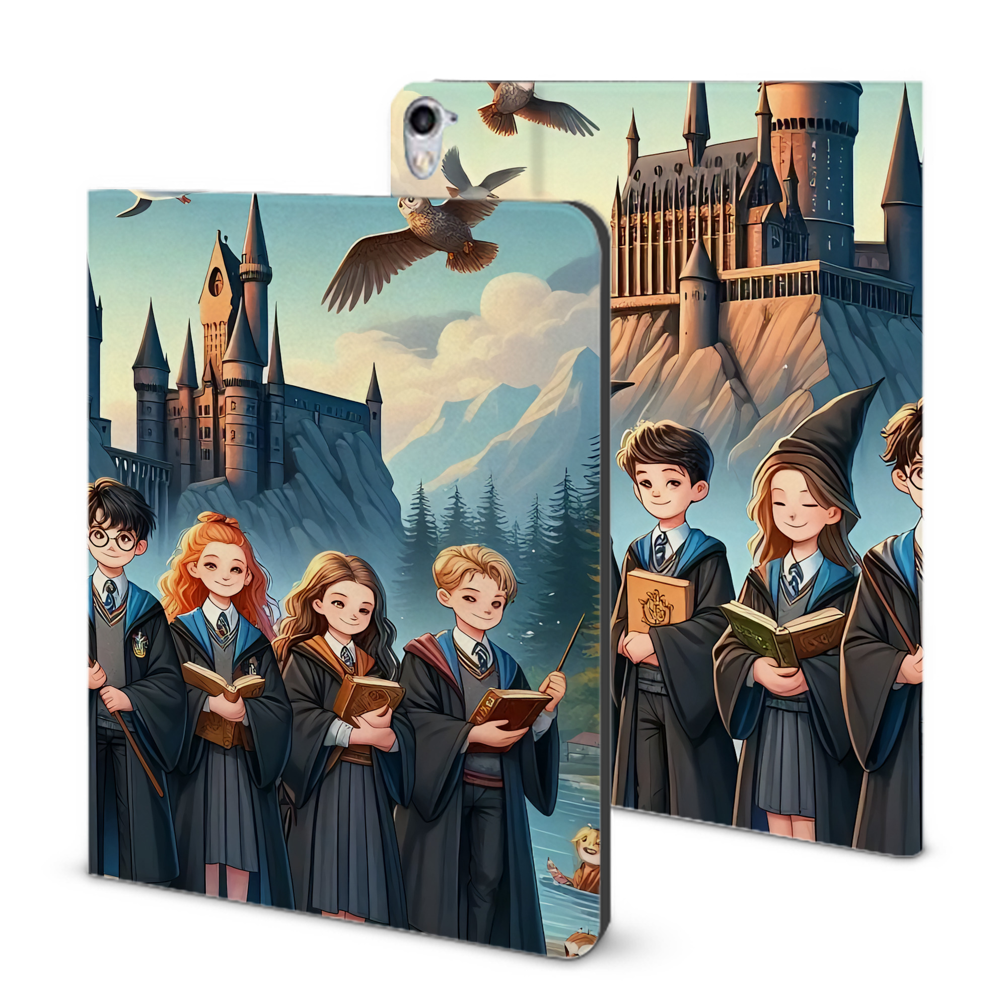 （画像用） Harry Potter ハリー・ポッターシリーズ IPad ケース ブック型 PUレザー TPU 耐衝撃 軽量 薄型 ペン収納なし 全面保護 IPad 各モデル対応